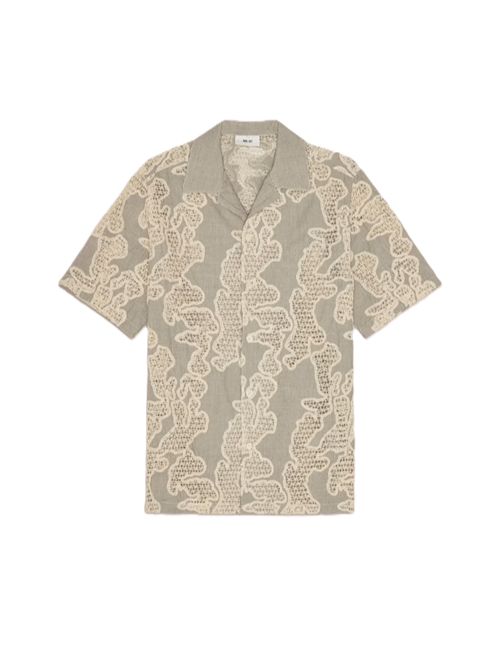 Julio - Embroidery organic cotton shirt NN. 07 NN.07 | 261000005850048880 DEEP TRUFFLE